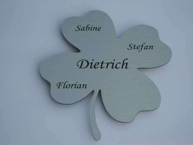 Türschild Kleeblatt
